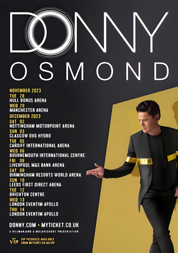 DONNY OSMOND Donny 2023 UK Tour Poster