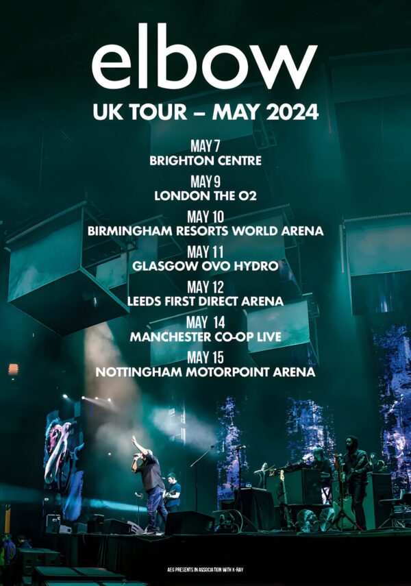 ELBOW (band) UK Tour May 2024 Poster