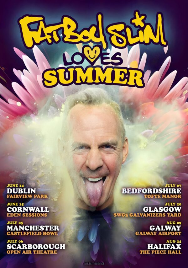 FATBOY SLIM Loves Summer 2024 UK Tour Poster