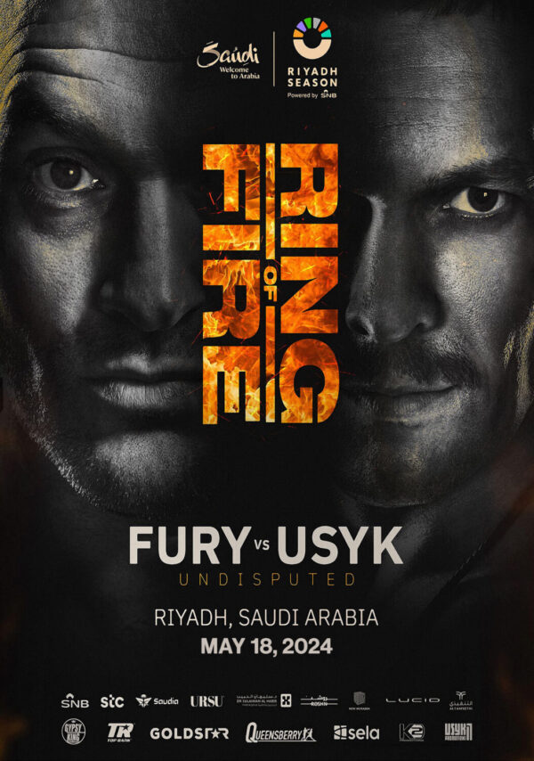 TYSON FURY vs. OLEKSANDR USYK Undisputed - Riyadh Season 2024 Boxing Poster Print