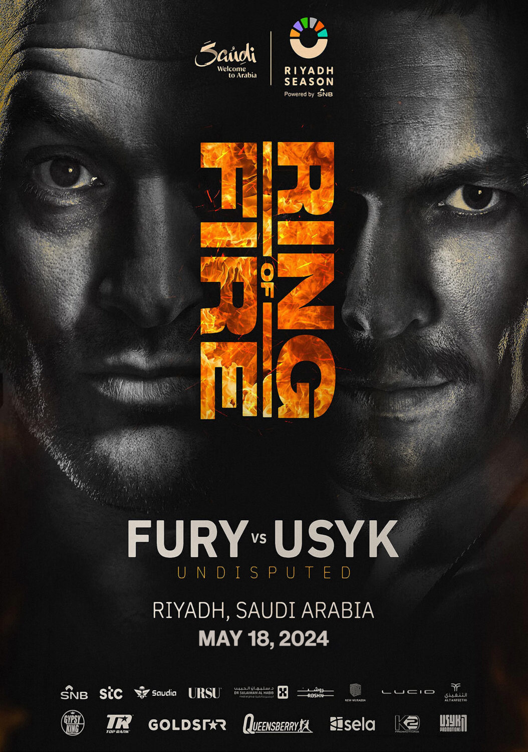 TYSON FURY vs. OLEKSANDR USYK Undispute Boxing Poster
