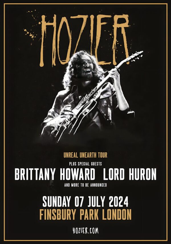 HOZIER Unreal Unearth World Tour: LONDON Finsbury Park - 7 July 2024 Poster