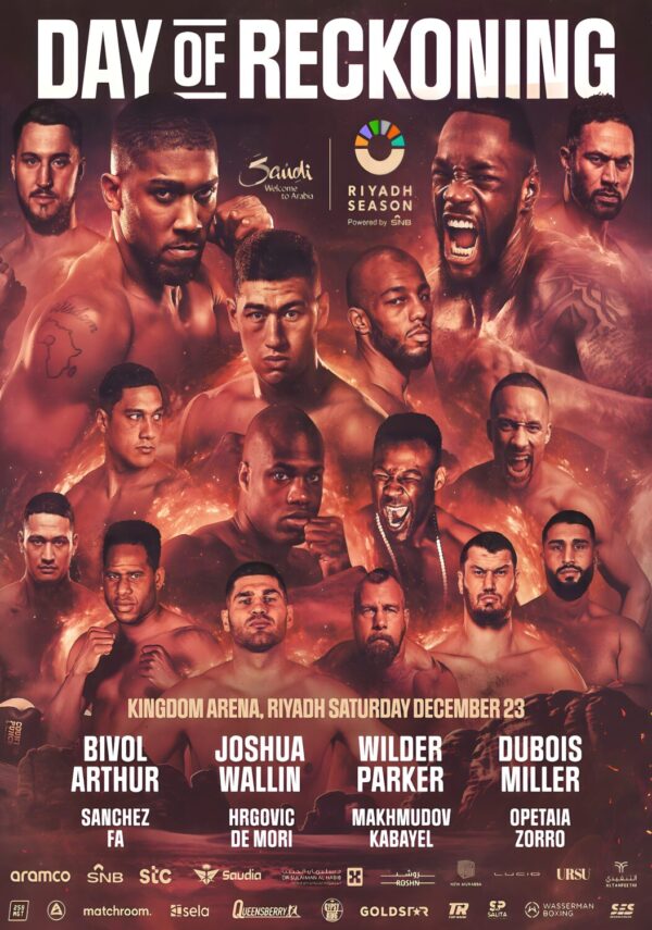 ANTHONY JOSHUA vs. OTTO WALLIN - DEONTAY WILDER vs. JOSEPH PARKER 2023 Boxing Poster Print