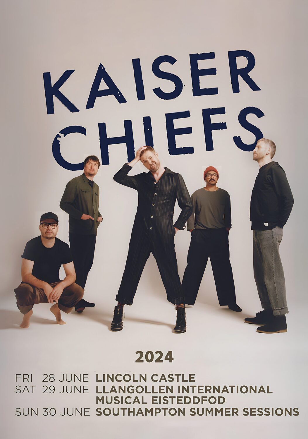 KAISER CHIEFS Easy Eight Album 2024 UK Tour Poster