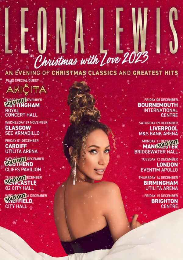 LEONNA LEWIS Christmas with Love 2023: An Evening With UK Tour Poster