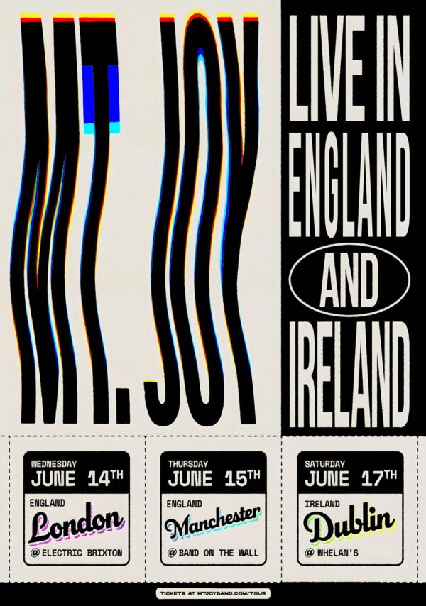 MT. JOY (band) Orange Blood 2023 UK Tour Poster