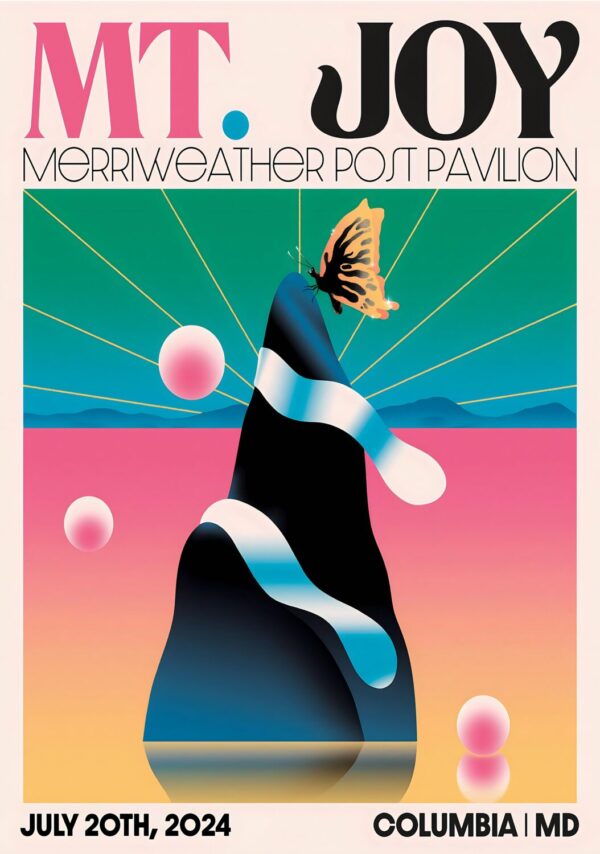 MT. JOY (band) 2024 North American Tour: COLUMBIA Merriweather Post Pavilion - July 20th 2024 Poster