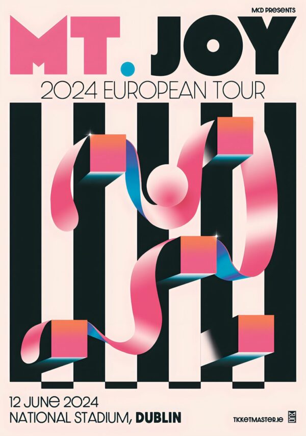 MT. JOY (band) 2024 European Tour: DUBLIN National Stadium - 12 June 2024 Poster