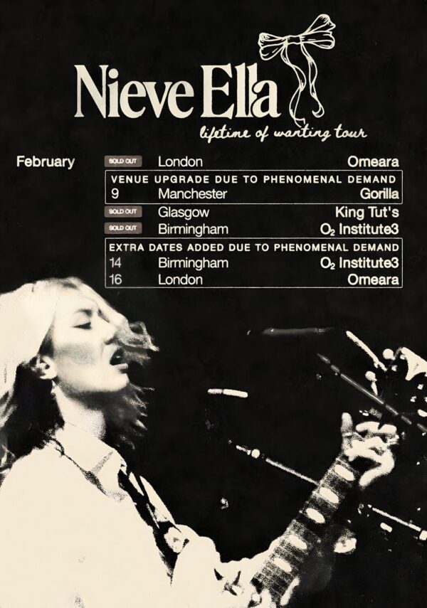 NIEVE ELLA Lifetime of Wanting 2024 UK Tour Poster