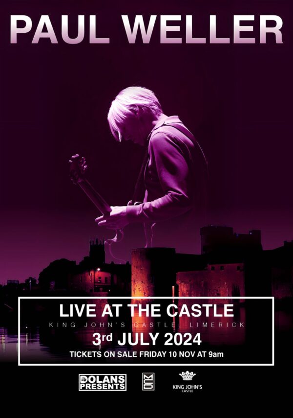 PAUL WELLER Summer Series 2024 UK Tour: LIMERICK King John’s Castle Poster