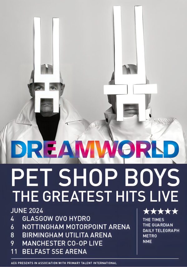 PET SHOP BOYS The Greatest Hits Live 2024 UK Arena Tour Poster