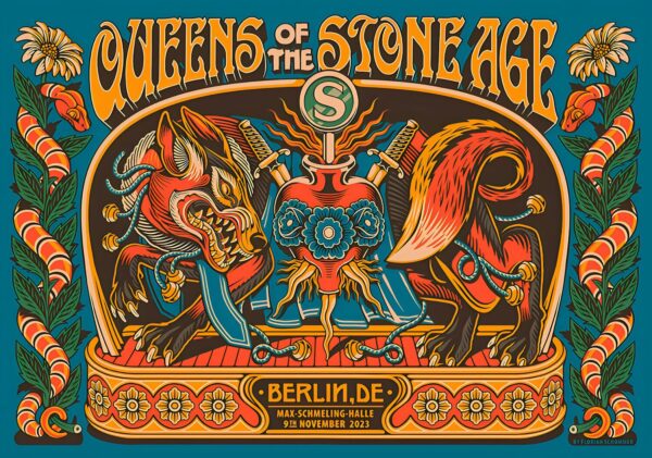 QUEENS OF THE STONE AGE The End Is Nero 2023 Tour: BERLIN Max-Schmeling-Halle - 9 November 2023 Poster