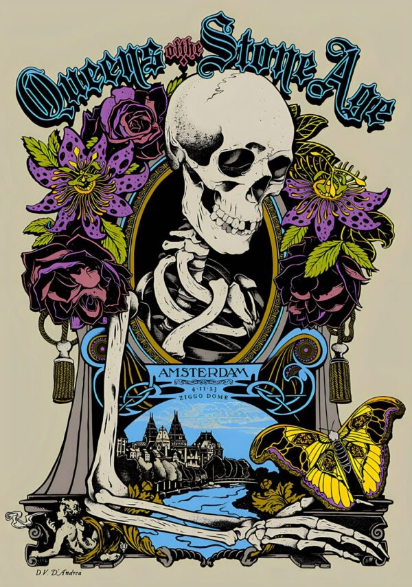 QUEENS OF THE STONE AGE The End Is Nero 2023 Tour: AMSTERDAM Ziggo Dome - 4 November 2023 Poster