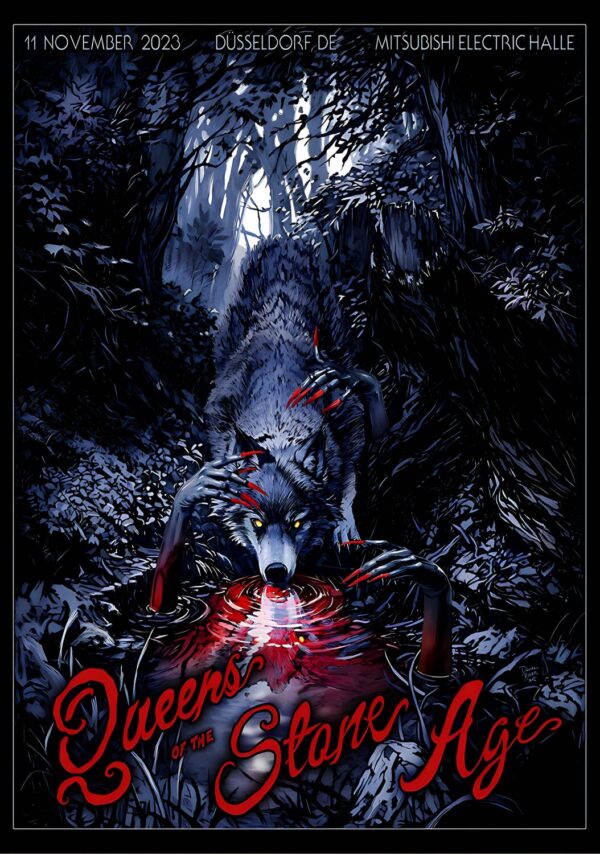 QUEENS OF THE STONE AGE The End Is Nero 2023 Tour: DUSSELDORF Mitsubishi Electric Halle - 11 November 2023 Poster