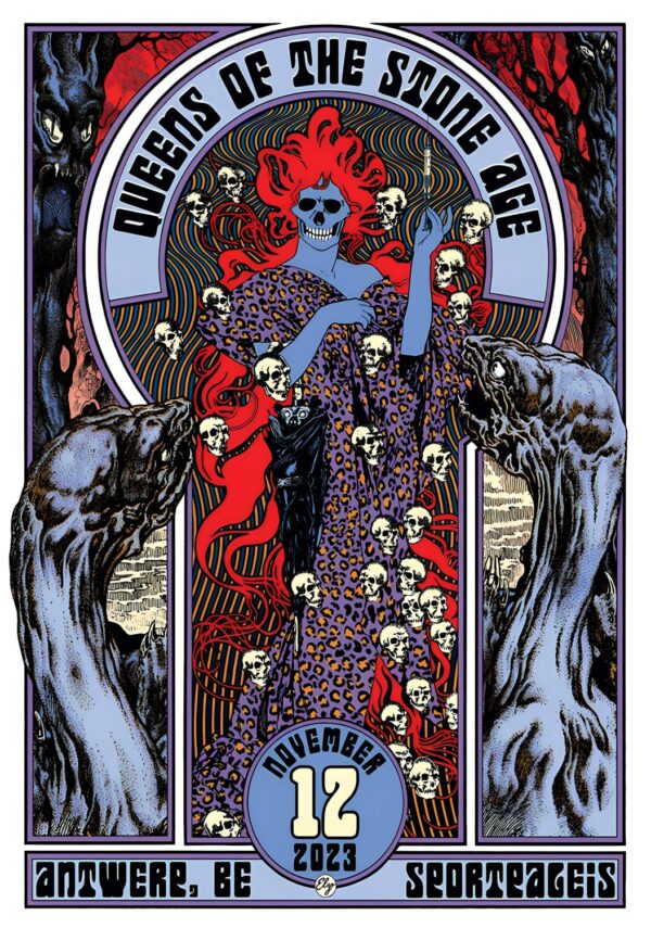 QUEENS OF THE STONE AGE The End Is Nero 2023 Tour: ANTWERP Sportealeis - 12 November 2023 Poster
