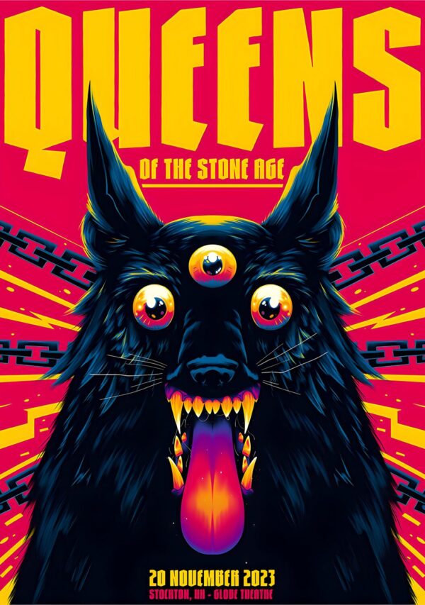QUEENS OF THE STONE AGE The End Is Nero 2023 Tour: STOCKTON-ON-TEES Globe Theatre - 20 November 2023 Poster