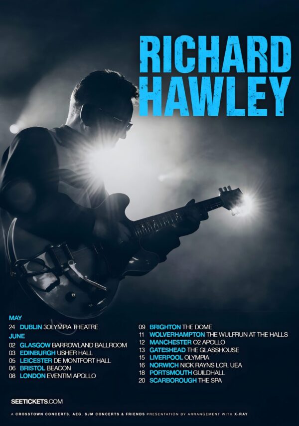 RICHARD HAWLEY 2024 UK Tour Poster