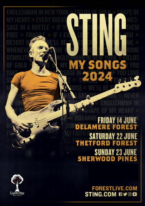 STING My Songs 2024 UK Tour Poster