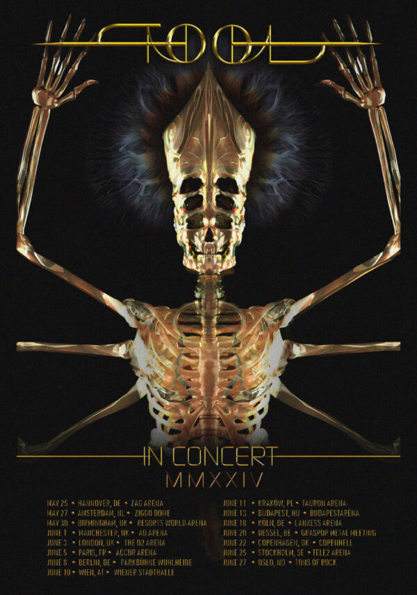TOOL (band) Fear Inocolum 2024 European Tour Poster Print