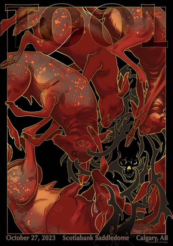 TOOL (band) Fear Inoculum In Concert U.S. Tour: CALGARY Scotiabank Saddledome Poster Print