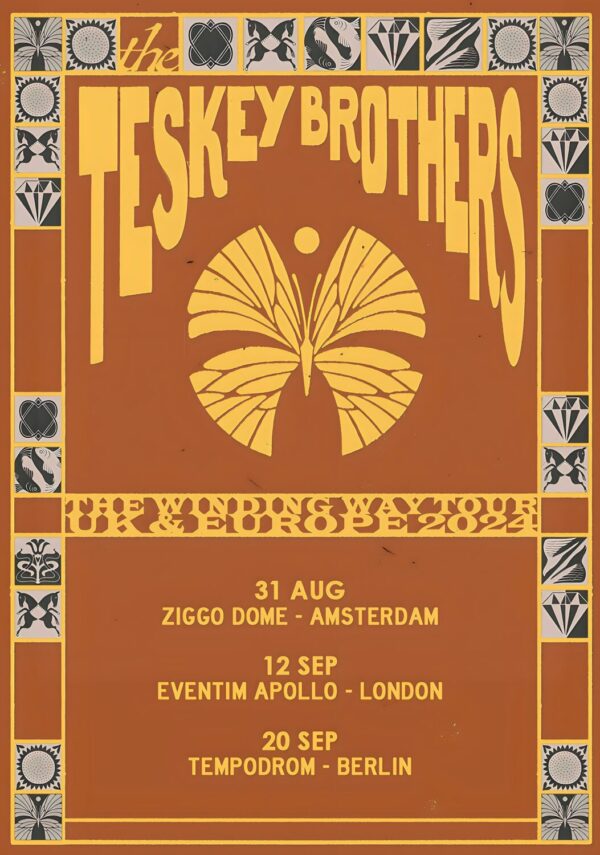 TESKEY BROTHERS The Winding Way 2024 European Tour Poster