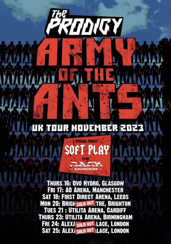 THE PRODIGY Army Of The Ants 2023 UK Tour Poster