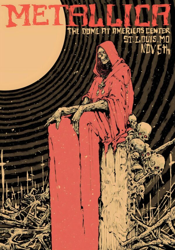 METALLICA 72 Seasons North American Tour Poster Print: ST. LOUIS The Dome at America Center - November 5 2023 Poster
