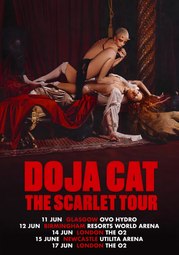 DOJA CAT The Scarlet 2024 UK Tour Poster