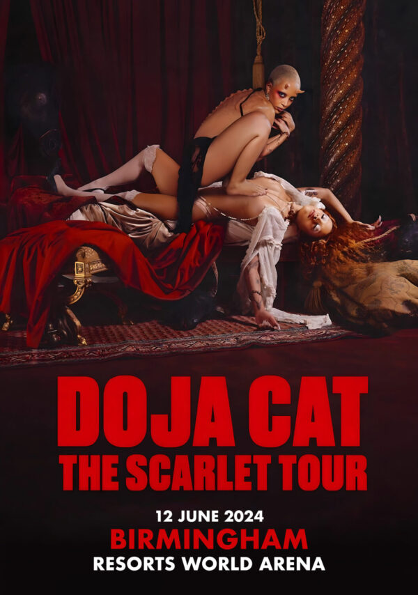DOJA CAT The Scarlet 2024 UK Tour: BIRMINGHAM Resorts World Arena - 12 June 2024 Poster