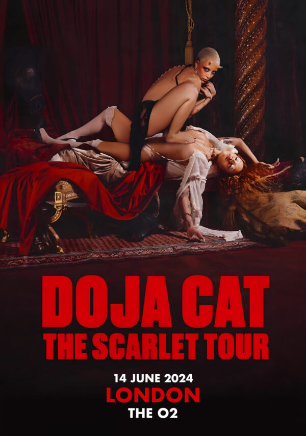 DOJA CAT The Scarlet 2024 UK Tour: LONDON The O2 Arena - 14 June 2024 Poster