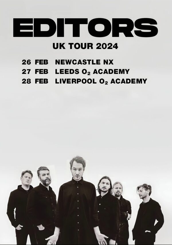 EDITORS (band) EBM ("Editors/Blanck Mass") 2024 UK Tour Poster