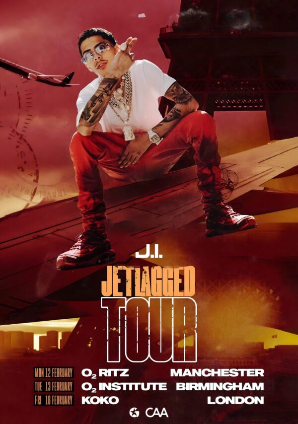 J.I. Jetlagged 2024 UK Tour Poster