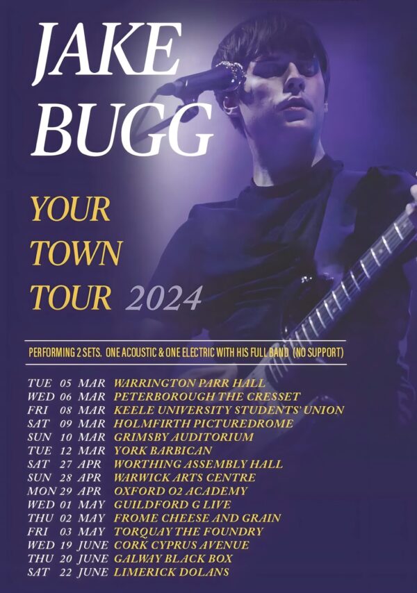 JAKE BUGG Your Town 2024 UK Tour Poster