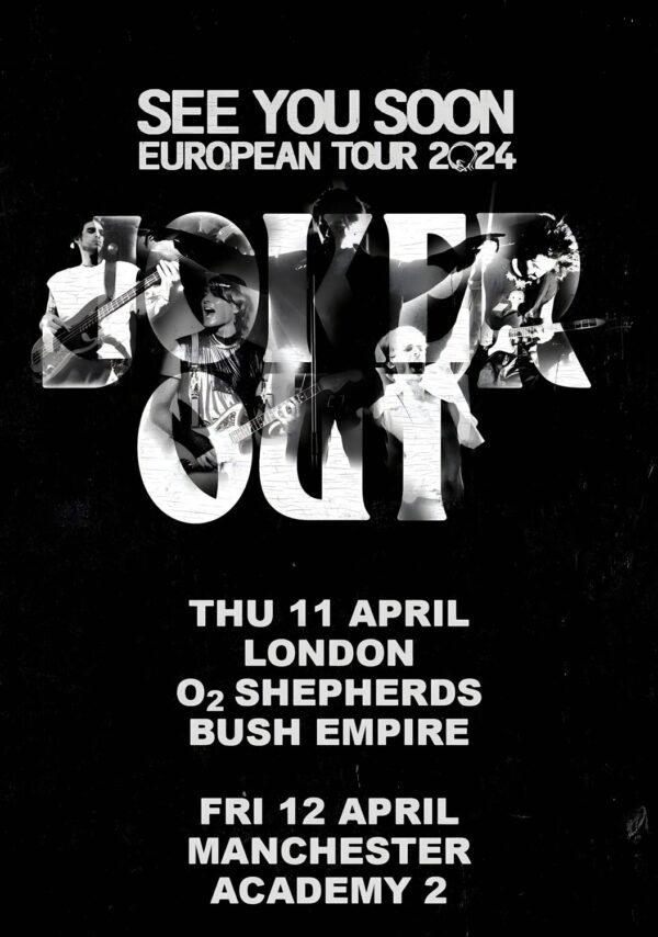 JOKER OUT See You Soon 2024 UK Tour: LONDON Shepherds Bush Empire - MANCHESTER Academy Poster