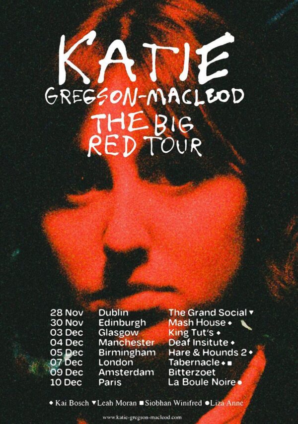 KATIE GREGSON-MACLEOD The Big Red 2023 UK & European Tour Poster