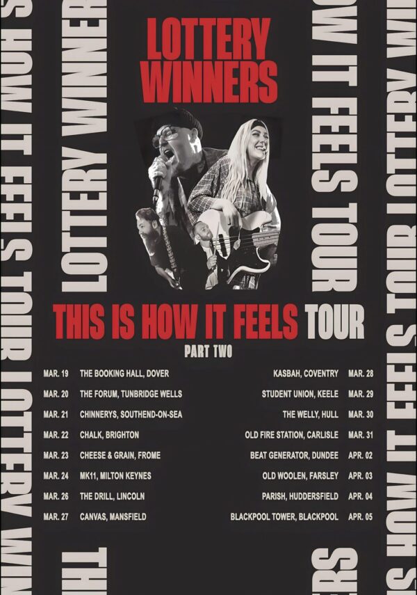 LOTTERY WINNERS (band) Anxiety Replacement Therapy- This Is How It Feels 2024 Tour Part 2 Poster