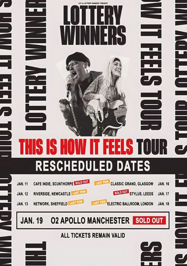 LOTTERY WINNERS (band) Anxiety Replacement Therapy- This Is How It Feels 2024 Tour Part 1 Poster
