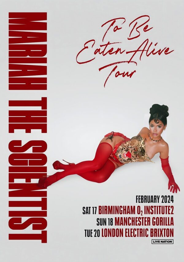 MARIAH THE SCIENTIST To Be Eaten Alive 2024 UK Tour Poster