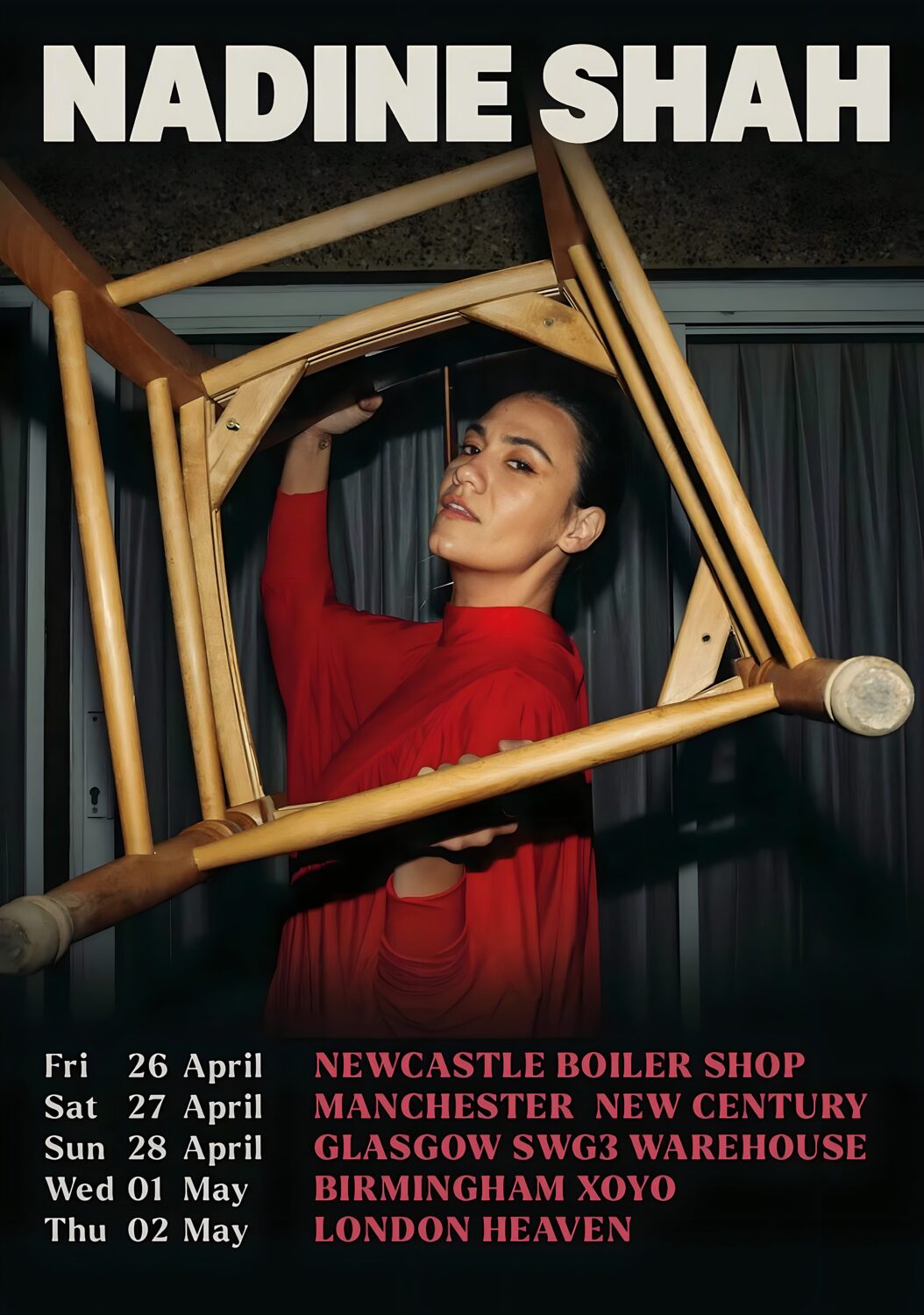 NADINE SHAH Filthy Underneath 2024 UK Tour Poster Print
