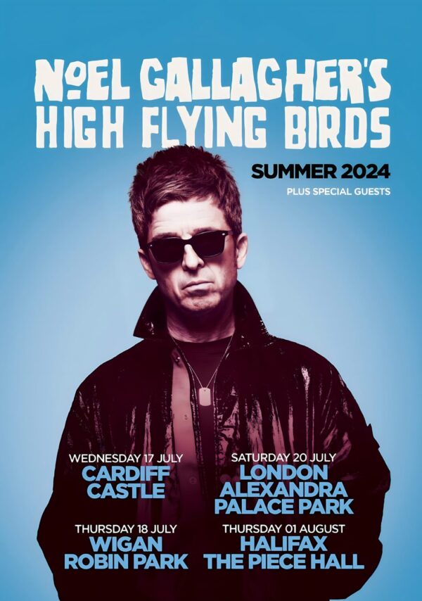 NOEL GALLAGHER’S HIGH FLYING BIRDS Council Skies Summer 2024 UK Tour Poster