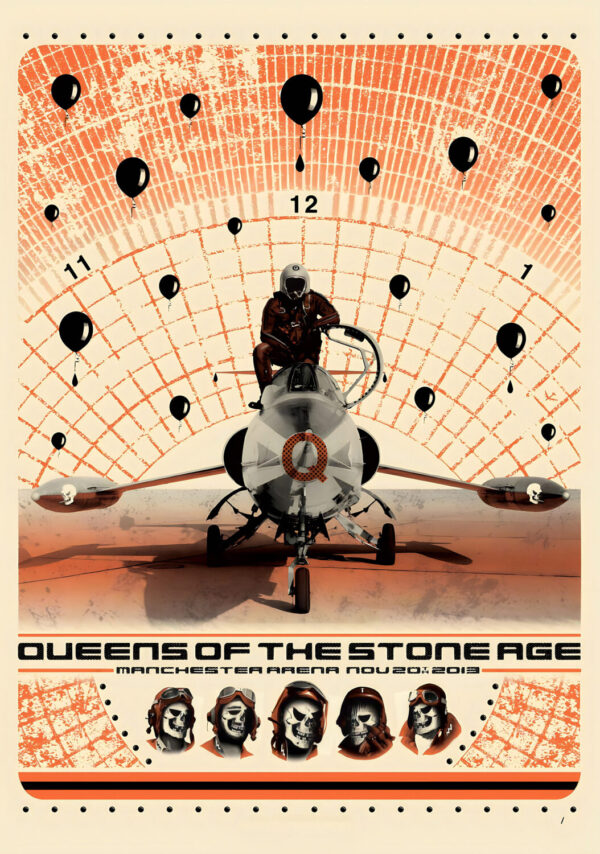 QUEENS OF THE STONE AGE Like Clockwork 2013 Tour: MANCHESTER Arena - 20 November 2013 Poster Print