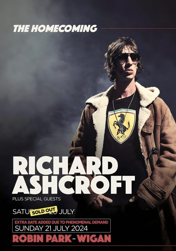 RICHARD ASHCROFT The Homecoming: WIGAN Robin Park 2024 Poster