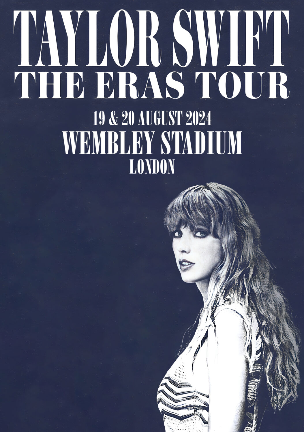 TAYLOR SWIFT Eras Stadium 2024 World Tour London Poster