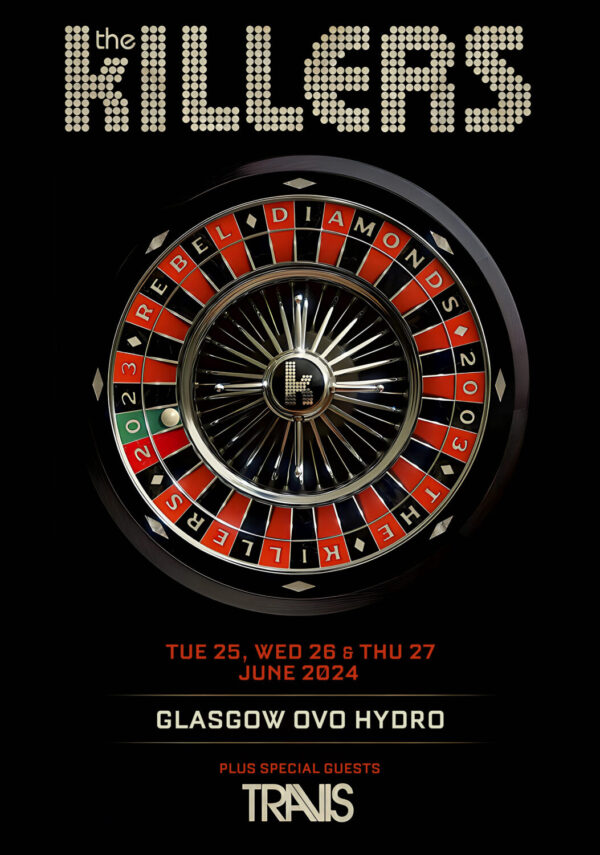 THE KILLERS Rebel Diamonds 2024 UK & Ireland Tour: GLASGOW OVO Hydro Poster