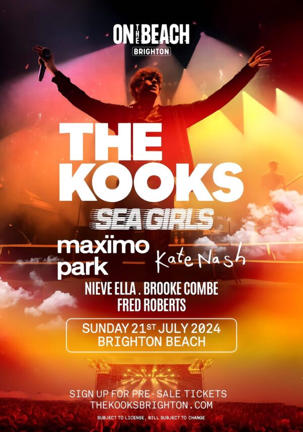 THE KOOKS 2024 Brighton Beach - 21 July 2024 Poster