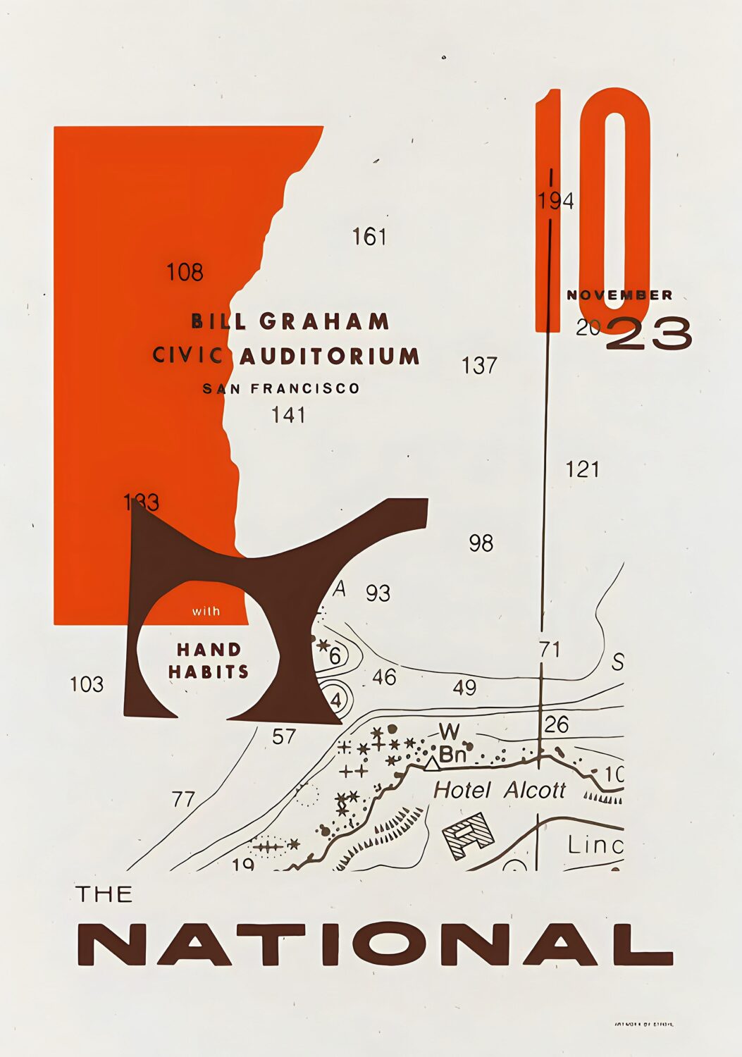 THE NATIONAL 2024 Tour SAN FRANCISCO Poster