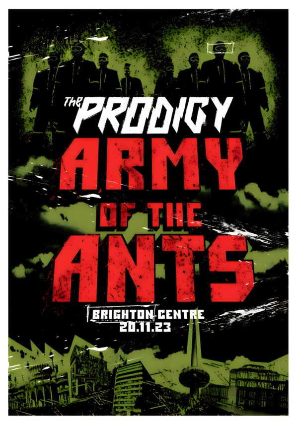 THE PRODIGY Army Of The Ants 2023 UK Tour: BRIGHTON Centre - 20 November 2023 Poster Print