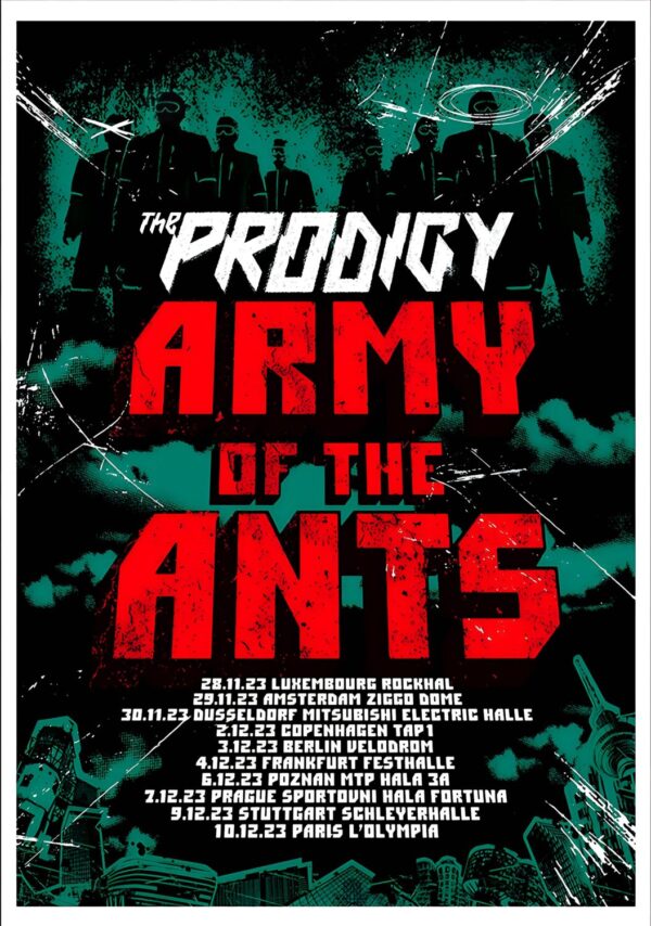 THE PRODIGY Army of the Ants 2023 European Tour Poster