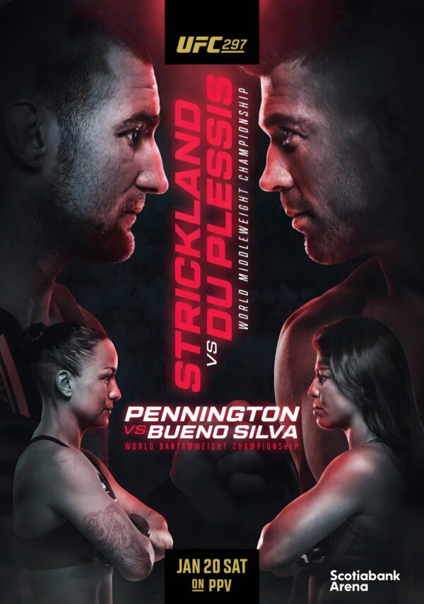 UFC 297 Sean Strickland vs. Dricus du Plessis 2024 Fight Poster Print