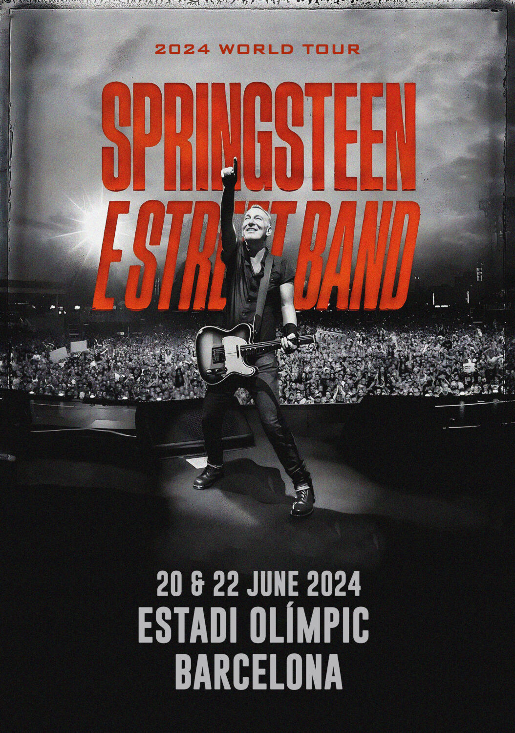 BRUCE SPRINGSTEEN 2024 World Tour BARCELONA Poster